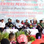 Bawa Pesan Damai, Menhan Kunjungi Pengungsi Akibat Kerusuhan Wamena