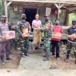 TNI AL Berikan Semangat Pengungsi Bencana Longsor Sumedang