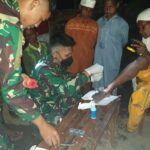 Sambut HUT Ke-76 Kemerdekaan RI, Satgas TNI Bersama Anggota Koramil Laksanakan Karya Bhakti